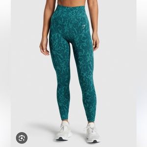 Gymshark Adapt Butterfly Teal Leggings Medium